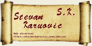 Stevan Karuović vizit kartica